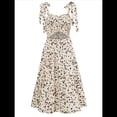 thumbnail image 1 of Vestido de Verano Informal con Escote en V Color Albaricoque S, 1 of 10