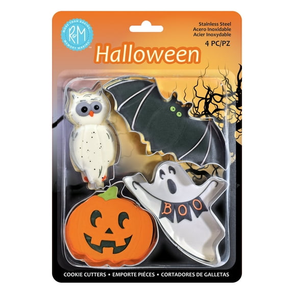 R&M International Halloween 4 PC Cookie Cutter Set Carded
