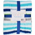 thumbnail image 2 of Little Starter Male White Striped Polyester Baby Blanket, 2 of 2