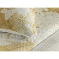 thumbnail image 3 of Ambesonne Compass Quilted Coverlet 3 Pcs, Old Fashioned World Map, King Size, Cream Tan, 3 of 4