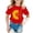 Red, variant on Girls Flower Graphic Tees Short Sleeve Cute Aesthetic T-Shirt for Kids Preppy Trendy Soft Tween Crewneck Blouse (Red, 2-3 Years)