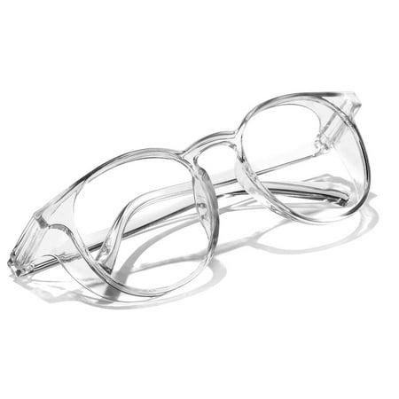

Dollger Safety Glasses Anti Fog Round Goggles for Women Men UV400 Protection