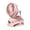 Pink, variant on Purple Usb Rechargeable Multifunctional Clip On Spray Fan With 4 Speed Digital Display 360 Degree Rotatable Portable For Desk Wall Stroller