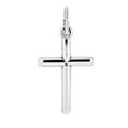 thumbnail image 4 of Ritastephens Sterling Silver Unisex Italian Religious Cross Charm 25mm Pendant Necklace 18 inches, 4 of 5