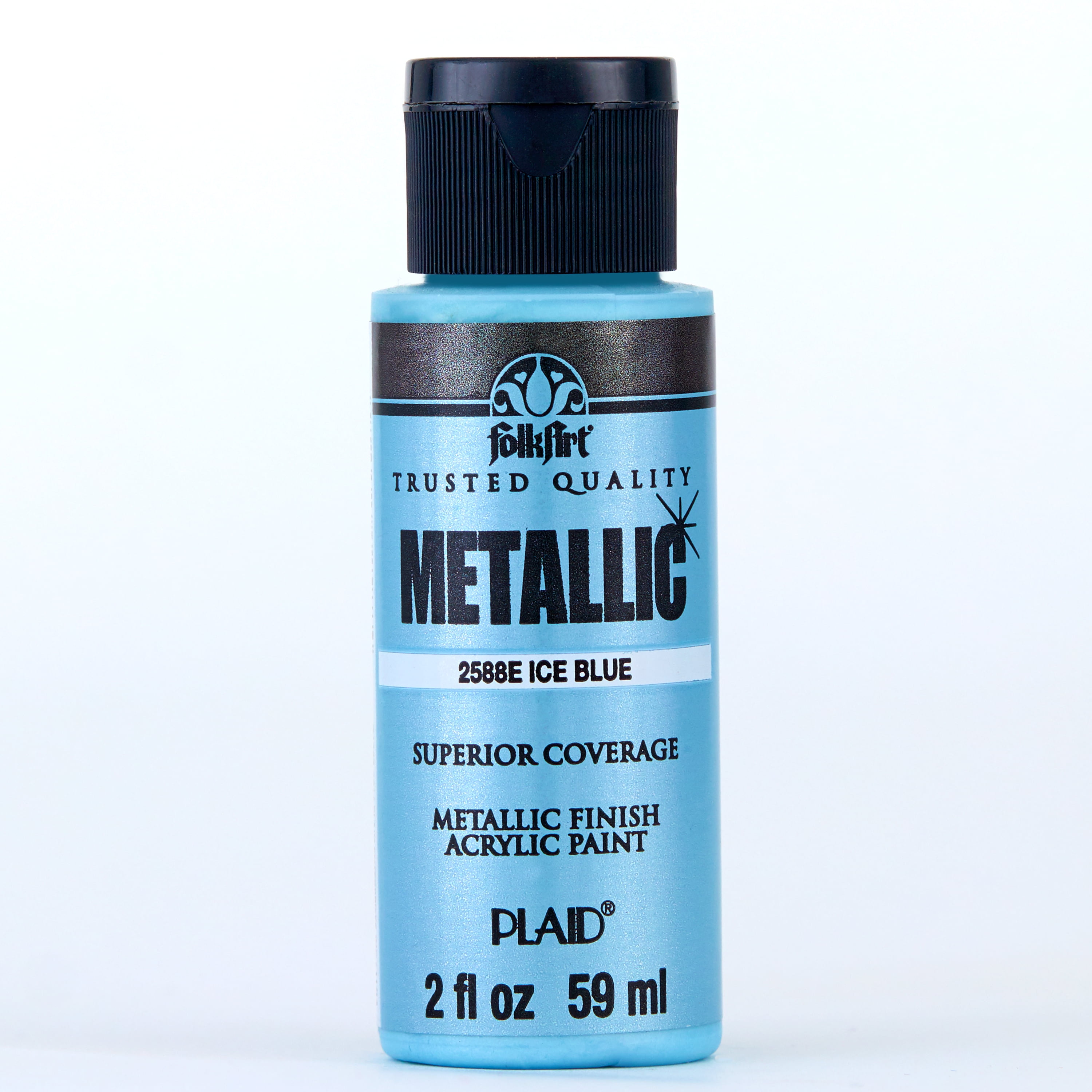 FolkArt 2588E Metallic Acrylic Craft Paint, Metallic Finish, Ice Blue