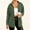 Army Green, variant on Black**Friday Chaoheng Plus Size Coats for Women Women's Corduroy Jacket Button Front Utility Shacket with Pockets