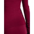 thumbnail image 4 of J. METHOD Women's Snap Button Cardigan Long Sleeve Knit Ribbed Sweater NEWJ181 Wine S, 4 of 5