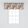 thumbnail image 2 of Ambesonne Floral Vintage Window Valance with Rod Pocket, Retro Harmony Flower, 54" x 12", Beige Tan and Dark Cocoa, 2 of 2