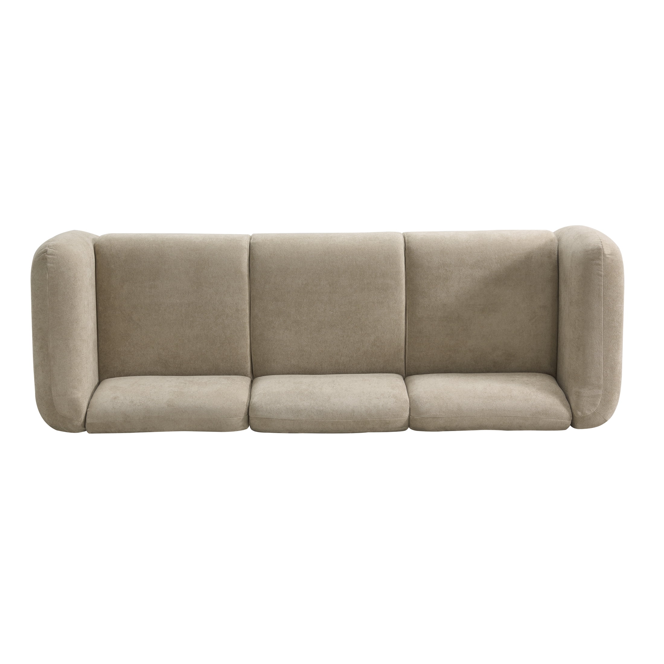 Christopher Knight Home 87" Modern Upholstered Sofa, Oversized 3-Seater Couch with Pillows, Wood Legs, Nomad