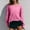 Hot Pink, variant on Womens Back Cross Hollow TShirts Long Sleeve Crewneck Pullover Blouses Trendy Casual Basic Tee Tops
