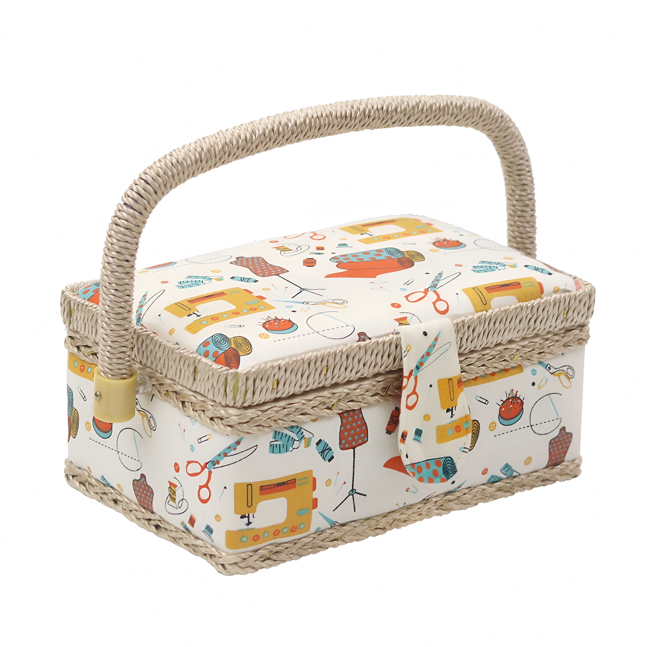 XIBUFE Sewing Basket,Thread Organizer,Portable Sewing Kit for Home Craft Supplies
