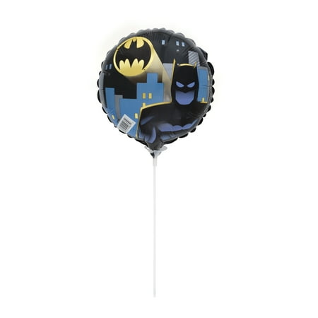 9" Foil Batman Balloon with Stick