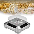 thumbnail image 6 of Rotating Display Stand, Compact Durable Solar Power&Battery Powered Jewelry Display Tray Ensure Your Precious Accessories are Always Safely Stored and Beautifully Displayed, Silver, 6 of 7