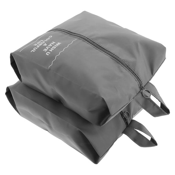 HONMEET Shoe Organizer for Travel Grey Non Woven 2Pcs