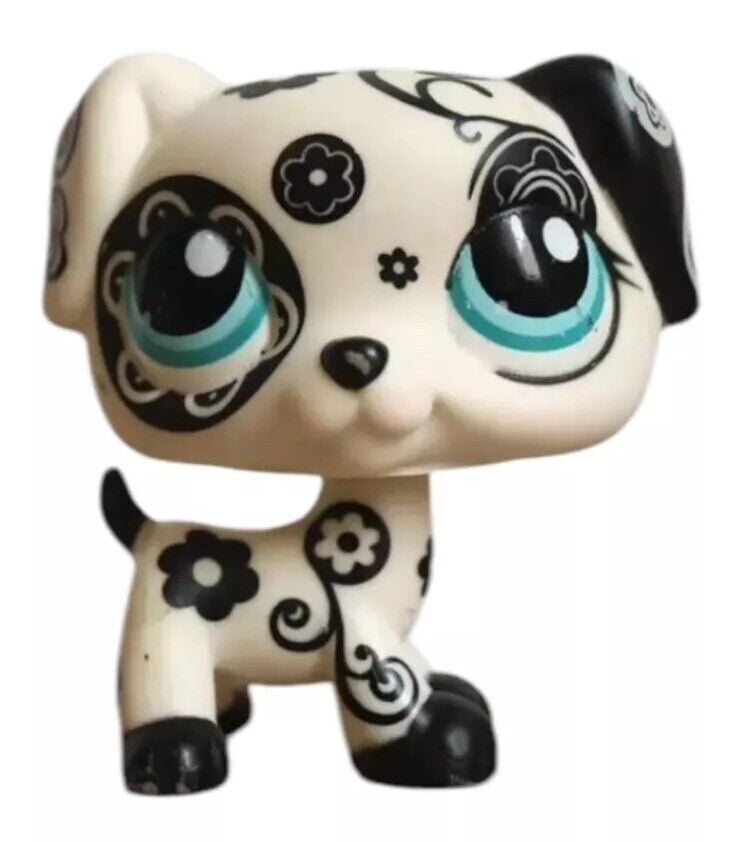 Hasbro Littlest Pet Shop LPS Original Dalmatian Dog 2009 Blue Eyes