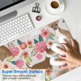 thumbnail image 4 of Long Mouse Pads for Desk,Chihuahua and Flower Florals Desk Mats on Top Of Desks, Desk Mouse Pad Extra Large with 3mm Non-Slip Base and Stitched Edge for Gaming,Office,Work,Home 31.5"x11.8", 4 of 6
