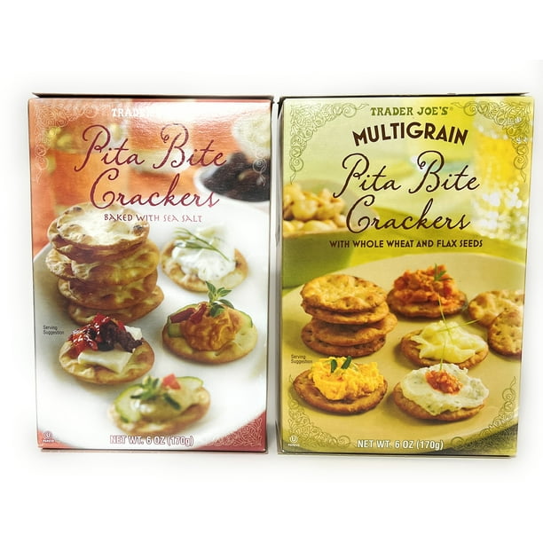 Trader Joe's Pita Bite Cracker Sea Salt Multigrain Whole Wheat