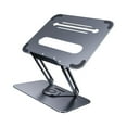 thumbnail image 5 of Laptop Stand, Adjustable Laptop Riser for Desk, Laptop Holder with 360 Rotating Base for All 10-17" Laptops , Gray, 5 of 8