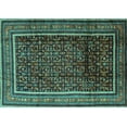 thumbnail image 1 of Ahgly Company Indoor Rectangle Persian Turquoise Blue Traditional Area Rugs, 6' x 9', 1 of 4