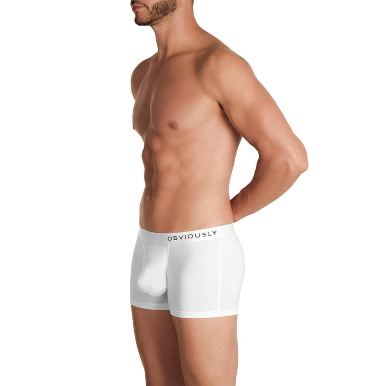 Obviously Men's PrimeMan Trunk Underwear (White, Large) 