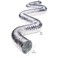 thumbnail image 3 of Deflect-O 240 in. L X 6 in. D Silver/White Aluminum Vent Hose, 3 of 4