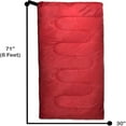 thumbnail image 2 of Cold Weather Hooded Sleeping Bag for Adults, Kids, Homeless, Camping, Indoors & Outdoors in Red 71"L x 30"W, 2 of 6