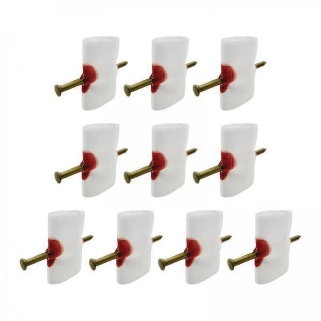 2x 10 Uds. de Uñas a Través Del , Práctico de Halloween, Accesorios de Espectáculo, Divertidos, Novedosos Juguetes Horribles para La Fiesta Del 2 piezas