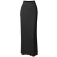 thumbnail image 3 of FashionOutfit Women's Stylish Fold Over Flare Long Maxi Skirt, 3 of 4