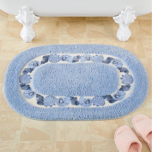 Walmart Bathroom Rugs Blue Mainstays Performance Bath Rug 23x39 Blue Linen Walmart Com Walmart
