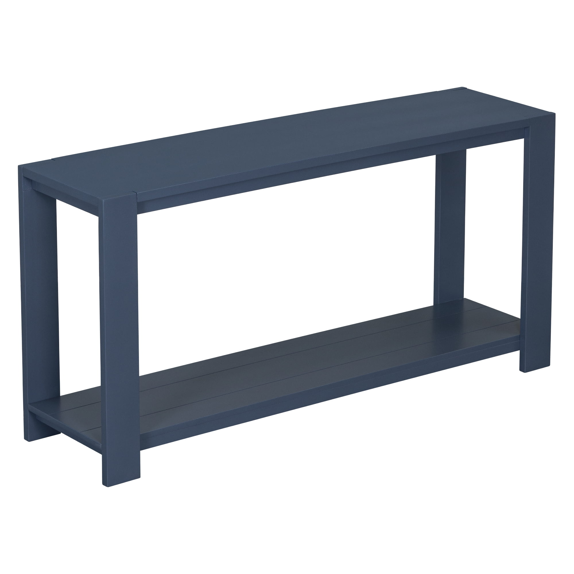 Euroco 59.8" Long Console Table, Entryway Table Narrow Sofa Behind Couch with Bottom Shelf for Foyer Hallway Living Room,Navy Blue