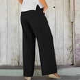 thumbnail image 7 of Mifsaly Wide Leg Pants Women High Waisted Casual Loose Trousers with Pockets Cotton Linen Blend Flowy Summer Beach Wear Comfortable Breathable Relaxed Versatile Stylish Daily Wear M, 7 of 7