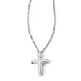 thumbnail image 1 of Sterling Silver Polished Magnetic Cross 22 inch Necklace 22 Inch, 1 of 3
