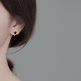 thumbnail image 3 of Solid 925 Sterling Silver Love Heart Hoop Earrings for Women Teens Black Heart Hoop Earrings Huggie, 3 of 13
