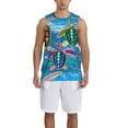 thumbnail image 4 of Easygdp Little Sea Turtles Men's Mesh Basketball Jersey Quick Drying Sleeveless Shirts Fitted Muscle Tank Tops Sport Round Neck T-Shirt - Large, 4 of 9