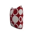 thumbnail image 2 of Simply Daisy, 18" x 18" ModCircles, Geometric Print Outdoor Pillow, Red, 2 of 2