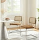 Art Leon Dining Chairs Set of 2,Rattan Upholstered Side Chairs with ...