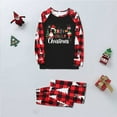 thumbnail image 3 of Zwiiyzr Family Matching Sets Christmas Jammies for Dad Christmas Men Plaid Printed Blouse Tops+Pants Family Matching Pajamas Set 2025 Black, 3 of 6
