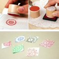 thumbnail image 3 of CPDD 6 Pcs Motif Floral Tampon en Bois Rond pour Scrapbooking Floral, 3 of 8