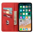 thumbnail image 3 of Decase for iPhone 13,Stylish Premium PU Leather Wallet Folio Flip Case with Card Cash Slots Stand Cover Dual Color Shockproof Anti-Scratch Full Body Protective Shell - Red, 3 of 6