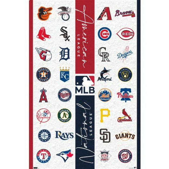 POSTER MLB LEAGUE - LOGOS 22