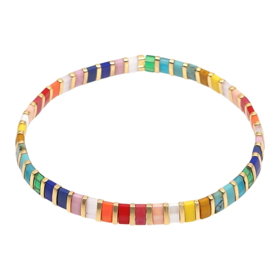 Bohemian Beaded Bracelet For Women Ethnic Handmade Jewelry Colorful Beads Stackable Daily Wear Accessories