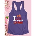 thumbnail image 3 of I Love Mom Hearts Racerback Tank Women -Image by Shutterstock, Female x-Small, 3 of 4