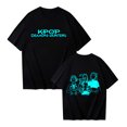 thumbnail image 1 of Pop cazadora para niña Demo-n Hunters Boys Girls Fashion Round-Neck Group Panels T Shirt （Black）, 1 of 3