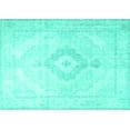 thumbnail image 1 of Ahgly Company Indoor Rectangle Persian Turquoise Blue Traditional Area Rugs, 7' x 9', 1 of 4