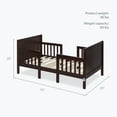 thumbnail image 2 of Dream On Me Hudson 3 in 1 Convertible Toddler Bed, Espresso, 2 of 7