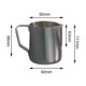thumbnail image 3 of Jarra de espuma de acero inoxidable Suministros de cocina Jarra de café Jarra de espuma Taza de flores para Latte Art Hogar Cocina Oficina 600ml Gris Macarena Jarra espumosa, 3 of 7