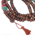thumbnail image 2 of Buddhist Prayer Beads 108 Beads Yak Bone Ethnic Style Dark Portable Rosary Beads Meditation Yoga Rosary Necklace for Healing, 2 of 3