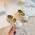 thumbnail image 2 of Viluyesy Girls’ Spring Summer Leather Flat Shoes – Soft Sole Comfortable Fashion Footwear with Bowknot Detail and Timeless Minimalist Design Beige Size 11.5, 2 of 10