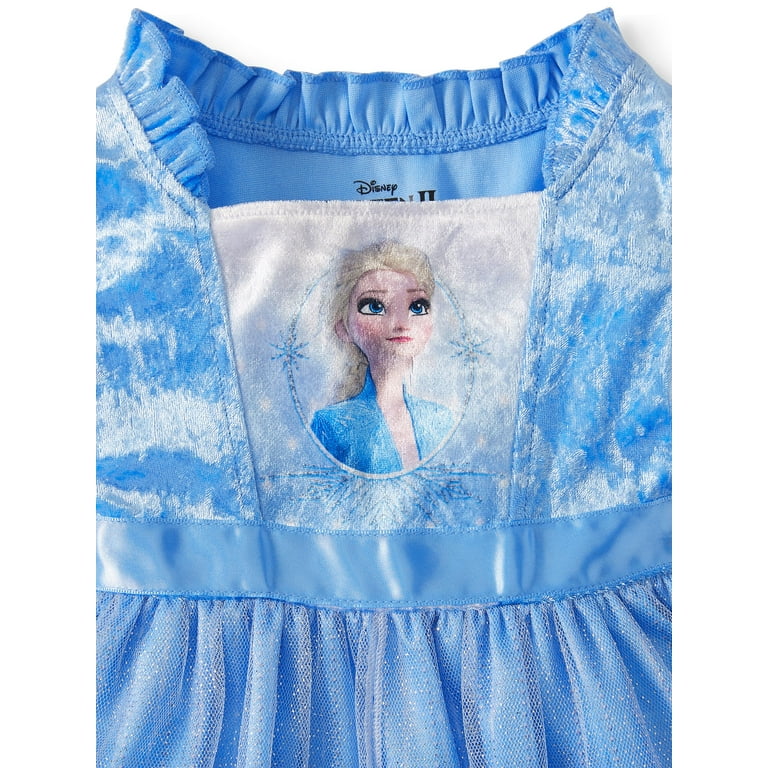Frozen 2 Elsa Toddler Girls Short Sleeve Fantasy Nightgown Pajamas