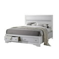 thumbnail image 2 of Chic White Wood Full Sized Platform Bed with Footboard Storage, 2 of 2